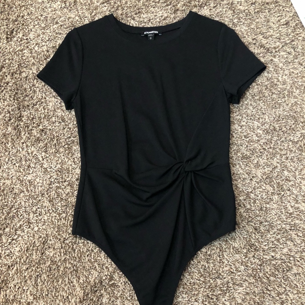 Express Black Bodysuit Top